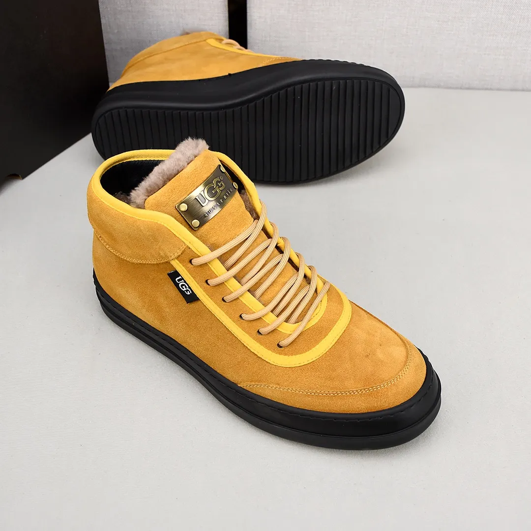 PP520🛜🛜🛜【ugg】The upper is made of waterproof nubuck, real wool lining, and non-slip rubber sole. Warm and comfortable, a must-have in winter! Men's size 38-44 (custom-made size 45 is non-refundable).
